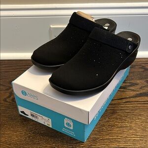 Bzees Black Perforated Mules